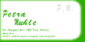 petra muhle business card